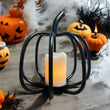 Wrought Iron Black Pumpkin Tea Light Candle Holder - MADE IN THE USA