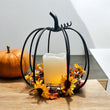 Medium Wrought Iron Pumpkin Candle Holder - MADE IN THE U.S.A..