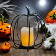 Medium Wrought Iron Pumpkin Candle Holder - MADE IN THE U.S.A..