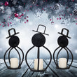 Wrought Iron Snowman Tea Light Candle Holder - MADE IN THE USA