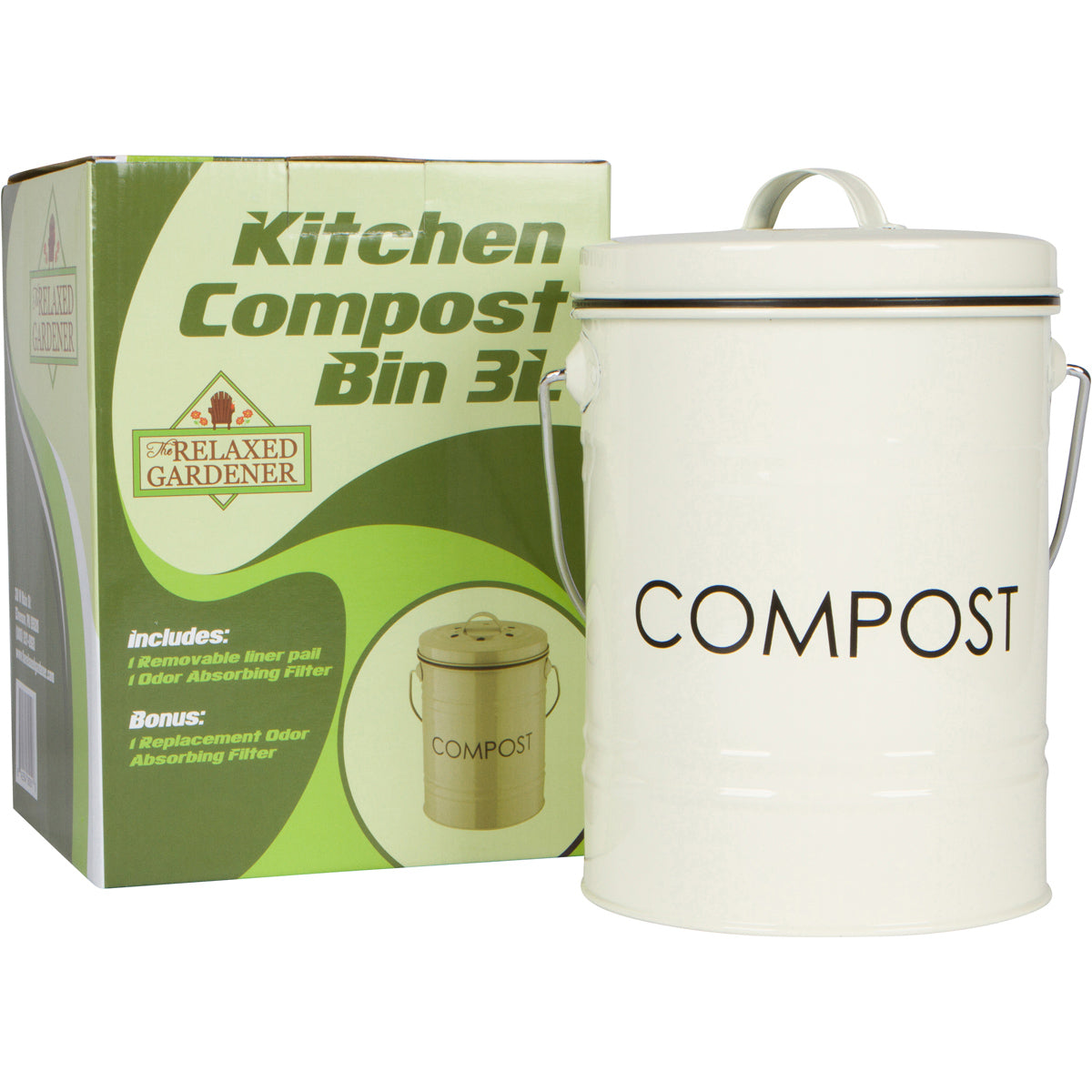 Gardens Alive! Counter Top Ceramic Compost Crock Kit 83413 - The
