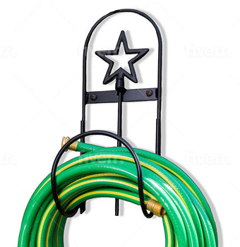Wrought Iron Wall Mount Garden Hose Holder Simplifies Hose Storage..